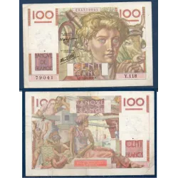 100 Francs Jeune Paysan, TTB-, 31.10.1946 Billet de la banque de France