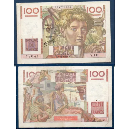 100 Francs Jeune Paysan, TTB-, 31.10.1946 Billet de la banque de France