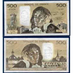 500 Francs Pascal, TTB-, 7.6.1979 Billet de la banque de France