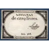 Assignat 5 livres 10 brumaire l'an 2, TTB-, signature Luillier Mus 39