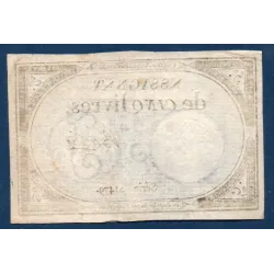 Assignat 5 livres 10 brumaire l'an 2, TTB-, signature Bertin Mus 39