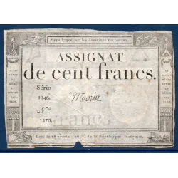 Assignat 100 francs, TB, 18 Nivose an 3 signature Morin Mus 49
