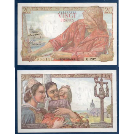20 Francs Pêcheur, TTB, 10.3.1949 Billet de la banque de France