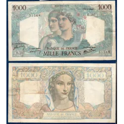 1000 Francs Minerve et Hercule, TB, 17.1.1946 Billet de la banque de France