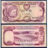 Chypre P.47, TB Billet de 5 lira 1990 Amphithéâtre de Salamine