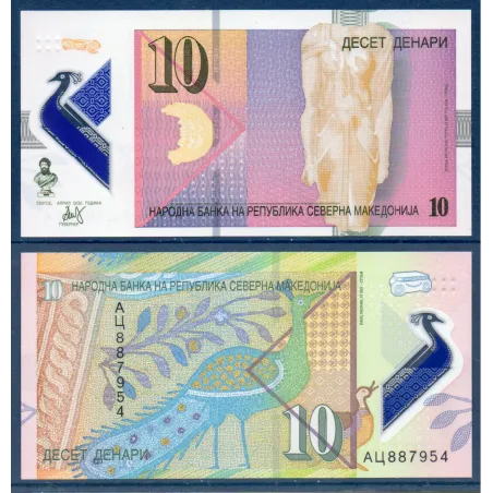 Macedoine P.27, neuf Billet de 10 Denari 2020 Isis