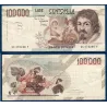 Italie P.110a, TB ecrit Billet de 100000 Lire 1983 Caravaggio