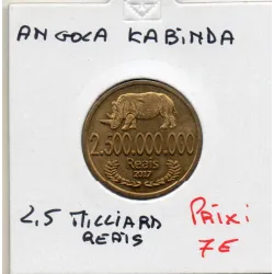 Angola province de Cabinda 2.50 Milliards Reais 2017 Spl