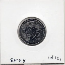 Pacifique Français 5 Francs 2021 Spl Fleurs tiaré et frangipanier