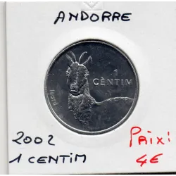 Andorre 1 centim 2002, SPL KM.177 Isard des Pyrénées