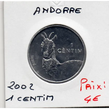 Andorre 1 centim 2002, SPL KM.177 Isard des Pyrénées