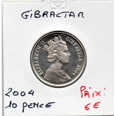 Gibraltar 10 pence 2004 FDC, KM.1047 occupation britannique