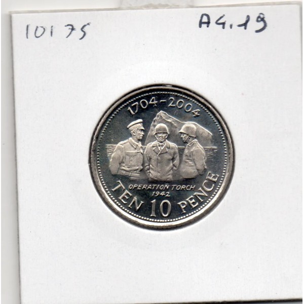 Gibraltar 10 pence 2004 FDC, KM.1047 occupation britannique