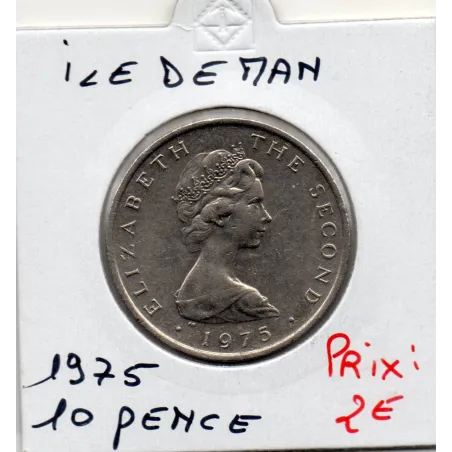 Ile de Man 10 pence 1975, Sup, KM.23 triskèle