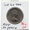 Ile de Man 10 pence 1975, Sup, KM.23 triskèle