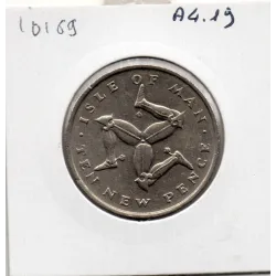 Ile de Man 10 pence 1975, Sup, KM.23 triskèle
