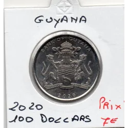 Guyana 100 dollars 2020 Spl, KM.62 50 ans république colorisée