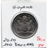Guyana 100 dollars 2020 Spl, KM.62 50 ans république colorisée