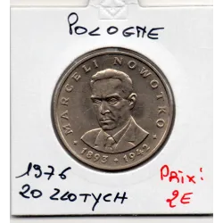 Pologne 20 Zlotych 1976 Sup, KM.Y67 Marceli Nowotko