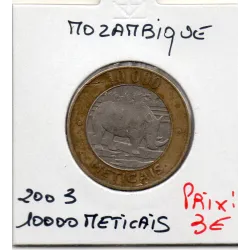 Mozambique 10000 meticais 2003 TTB, KM.131 Rhinoceros blanc