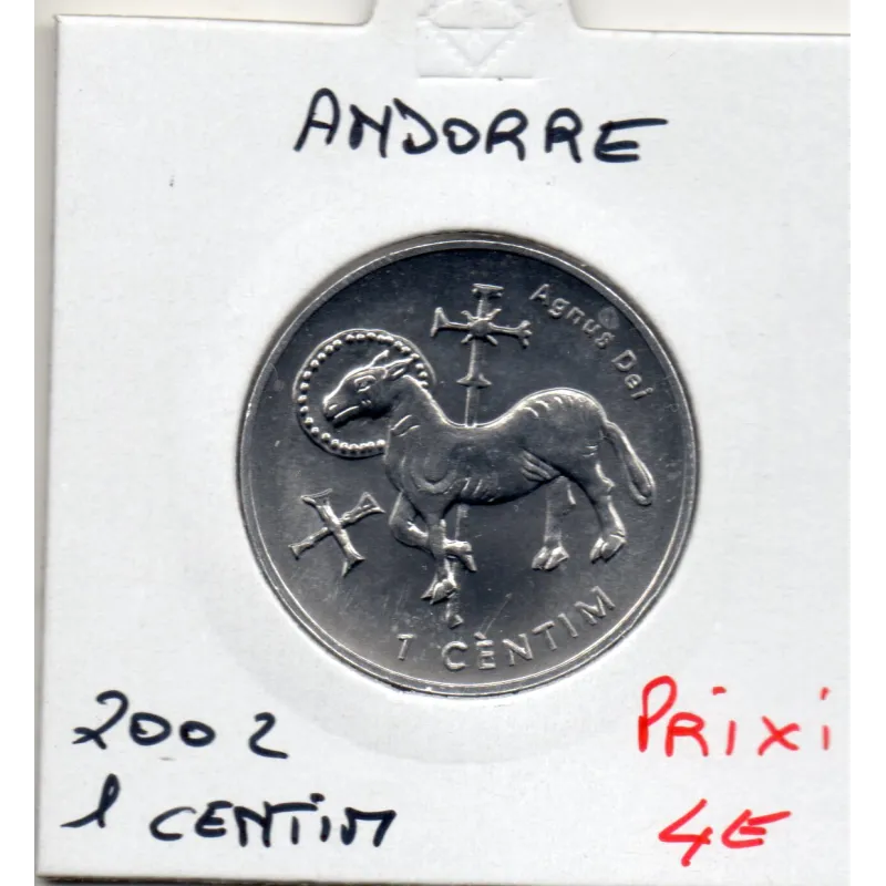Andorre 1 centim 2002, SPL KM.178 Agnus dei