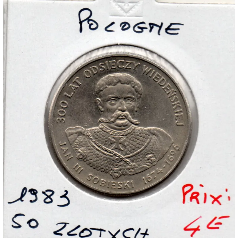 Pologne 50 Zlotych 1983 Sup, KM.Y145 Jan III Sobieski Pologne 50 Zlotych 1983 Sup, KM.Y145 Jan III Sobieski