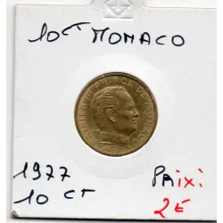 Monaco Rainier III 10 centimes 1977 Sup+, Gad.146 moine
