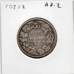Suisse 2 francs 1874 TB, KM 21 pièce de monnaie