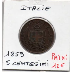 Italie Toscane 5 centesimi 1859 TTB, KM.6 Vittorio Emanuele II