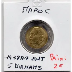 Maroc 5 dirhams 1438 AH - 2015 Spl, KM.Y140 Mosquée Hassan II
