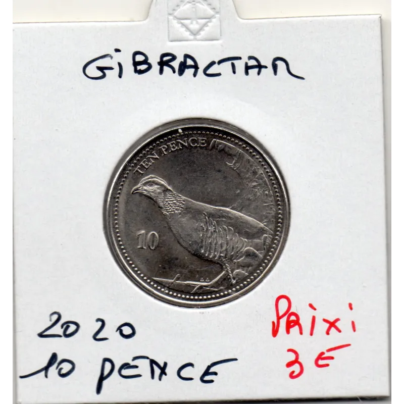 Gibraltar 10 pence 2020 Spl, KM.1684 Perdrix gambra Gibraltar 10 pence 2020 Spl, KM.1684 Perdrix gambra