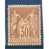 Timbre France Yvert No 80 Type II Sage 30c brun-jaune Neuf ** tb centré signé