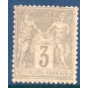 Timbre France Yvert No 87b Type II Sage 3c gris-jaunâtre Neuf ** sans charnière
