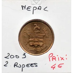 Nepal 2 Rupees 2003 Spl KM.1151 Gyanendra Bir Bikram