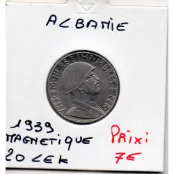 Albanie 20 Leke 1939 Spl KM.29 Occupation italienne