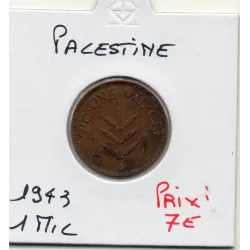 Palestine 1 Mil 1943 TTB+, KM.1