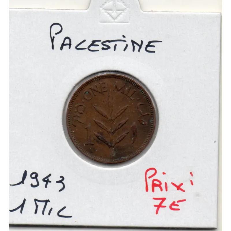 Palestine 1 Mil 1943 TTB+, KM.1 Palestine 1 Mil 1943 TTB+, KM.1