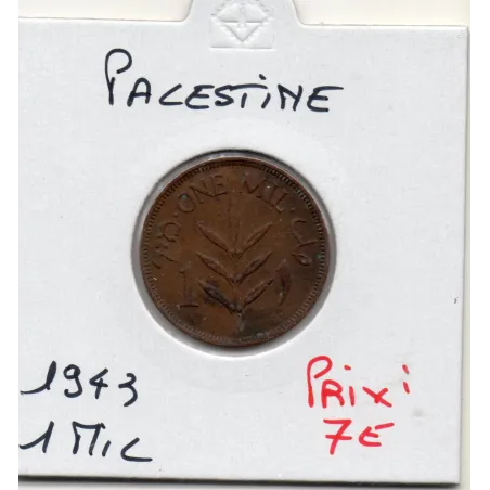 Palestine 1 Mil 1943 TTB+, KM.1