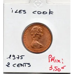 Iles Cook 2 cents 1975 Spl, KM.2 Ananas