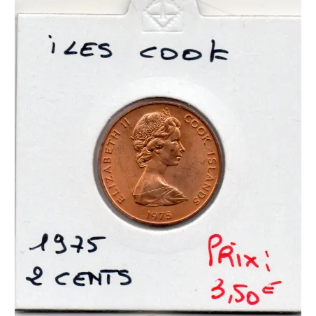 Iles Cook 2 cents 1975 Spl, KM.2 Ananas
