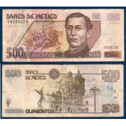 Mexique P.120a, TB Billet de 500 pesos 2004 Ignacio Zaragoza