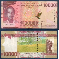 Guinée P.49Ab, TTB, Billet de 10000 Francs 2020 Dame de Mali