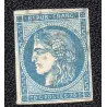 Timbre France Yvert No 45B Émission de Bordeaux 20c bleu Oblitéré gros chiffres