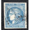 Timbre France Yvert No 46B Émission de Bordeaux 20c bleu Oblitéré