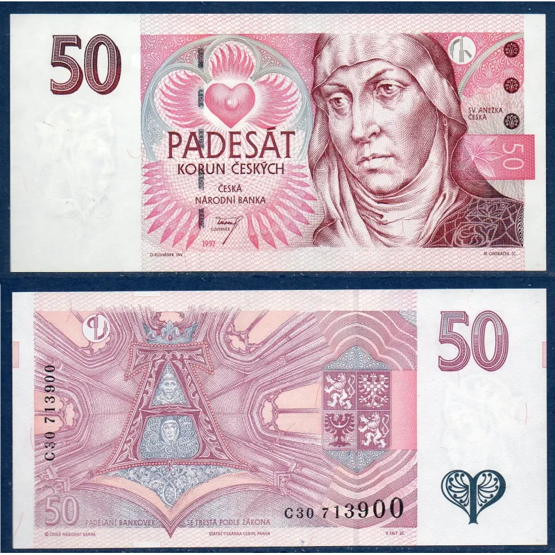 Republique Tchèque P.17a, Spl Billet de 50 Korun 1997 Ste Agnes