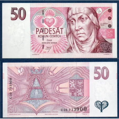 Republique Tchèque P.17a, Spl Billet de 50 Korun 1997 Ste Agnes