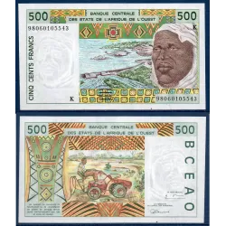 BCEAO P.710Ki Senegal, Spl, Billet de 500 Francs CFA 1998 tracteur