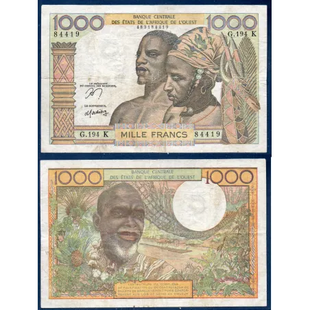 BCEAO P.703Kn pour le Senegal, TB Billet de 1000 Francs CFA apres 1965