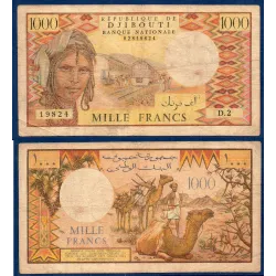 Djibouti P.37a, B Billet de 1000 Francs 1979 Femme