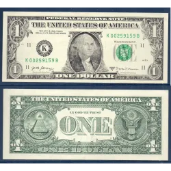 Etats Unis P.544a, TTB Dallas Billet de 1 Dollar 2017A Série K